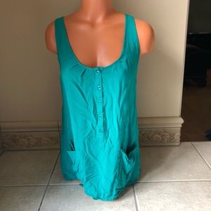 teal tank w tie bottom